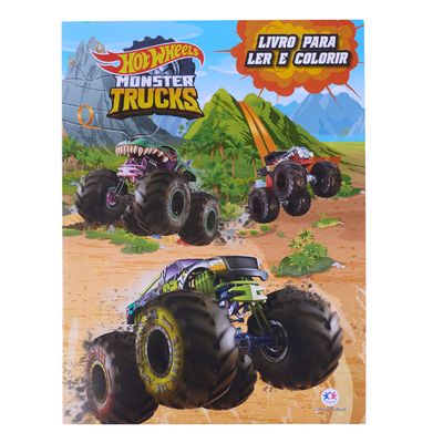Mega Kit Livro para Ler e Colorir Ciranda Cultural Hot Wheels