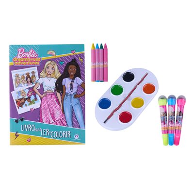 Mega Kit Livro para Ler, Colorir e Brincar Ciranda Cultural Barbie