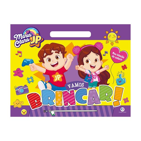 Livro Meu Blocão de Colorir Ciranda Cultural Maria Clara e JP Livro Meu Blocão de Colorir Ciranda Cultural Maria Clara e JP