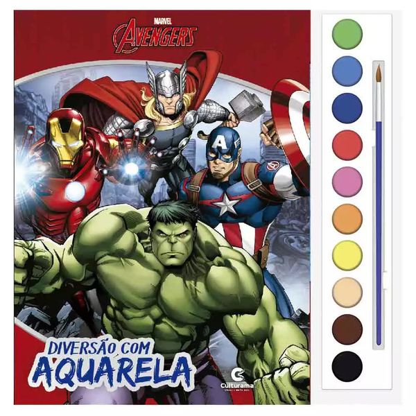 Livro Diversão com Aquarela Culturama Vingadores