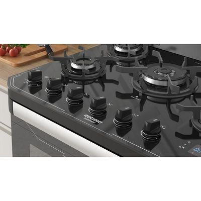 Fogão 5 Bocas Itatiaia Itamaster Digital Preto A Gás Com Tripla Chama