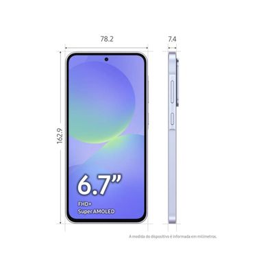 Smartphone Samsung Galaxy A36 256GB 5G - Violeta, Câmera Tripla 50MP, RAM 8GB, Tela 6.7"