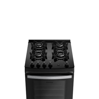 Fogão a Gás 4 Bocas Dako Novo Supreme Glass Mesa de Vidro Preto / Bivolt