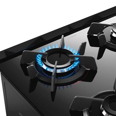 Fogão a Gás 4 Bocas Dako Novo Supreme Glass Mesa de Vidro Preto / Bivolt