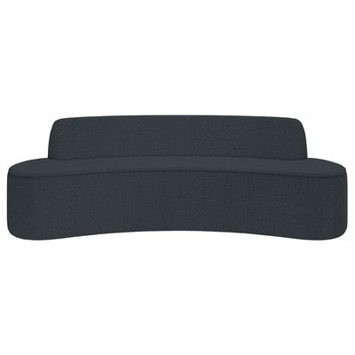 Sofá 4 Lugares para Sala de Estar Living 260cm Koane D06 Bouclê Cinza Escuro - Mpozenato