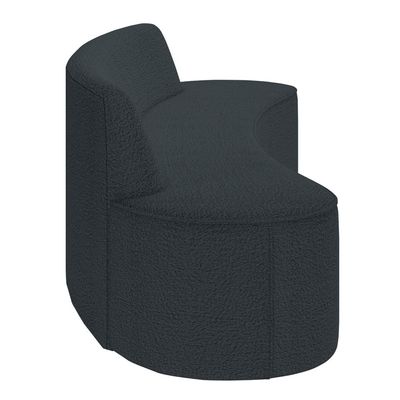 Sofá 4 Lugares para Sala de Estar Living 260cm Koane D06 Bouclê Cinza Escuro - Mpozenato