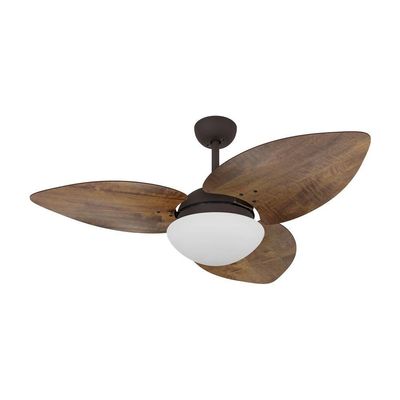 Ventilador De Teto Marrom Texturizado 3 Pás Rádica 127v 110V