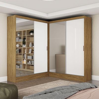 Closet Casal Duplo Belém 4 Portas 4 Gavetas Carioca Móveis
