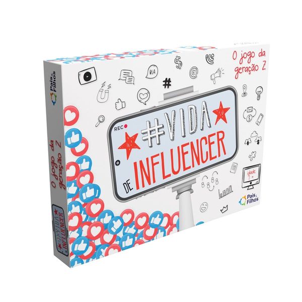 Jogo de Tabuleiro Vida de Influencer Infantil Pais e Filhos 10867