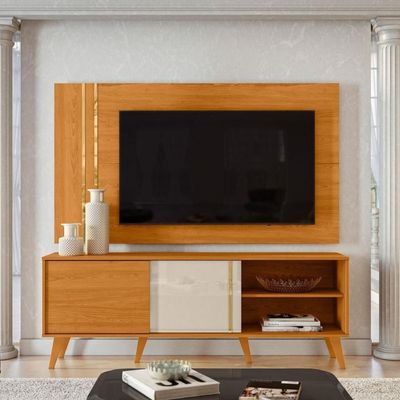Conjunto Painel E Rack Terminus Cinamomo Off White