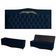 Kit Barcelona Cabeceira De Cama Painel E Calçadeira Baú King 195 Cm Suede Azul Marinho Do Lar Móveis E Decoração
