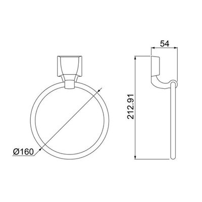 Toalheiro Argola Attic Quadra 2049 F24 - Branco