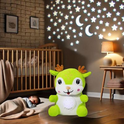 Ursinho Pelucia Projetor Estrelado Com Luz E Som