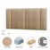 Cabeceira Casal Estofada Com Led Boucle Bege