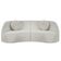 Sofá Decorativo 3 Lugares 240cm Com Almofadas E Poltrona Zion M22 Boucle Branco - Mpozenato