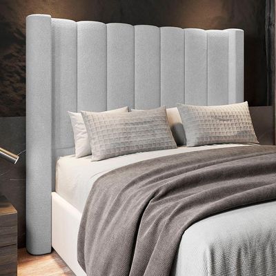 Cabeceira Casal Queen Cama 160cm Claire I02 Bouclê Cinza - Mpozenato