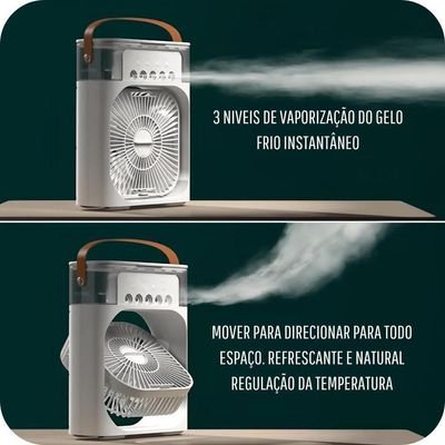 Ventilador Portátil De Mesa Mini Ar Condicionado Umidificado