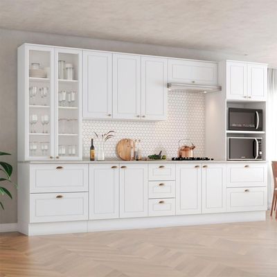 Cozinha Modulada 7 Pecas 343 Cm Ce172 Americana Henn Branco Calcare