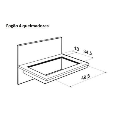 Cooktop 4 Bocas a Gás com Acendimento Superautomático Fischer Preto Bivolt 1519-5713