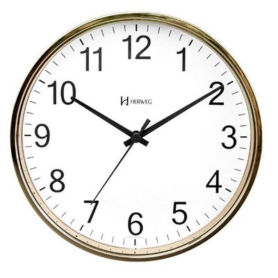 Relógio Parede Quartz Herweg Liso 22cm 660139 Rosé - Rosé
