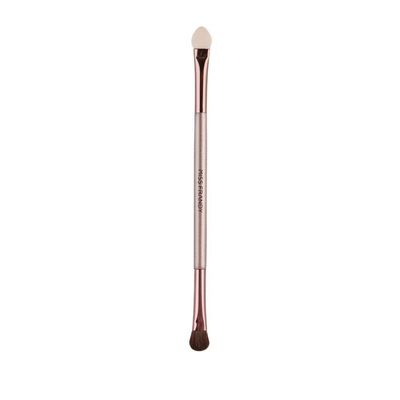 Pincel Duplo Chato Arredondado E Esponja Champagne 60220 | Miss Frandy | Precisão E Versatilidade