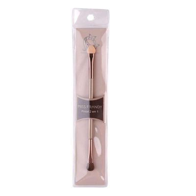 Pincel Duplo Chato Arredondado E Esponja Champagne 60220 | Miss Frandy | Precisão E Versatilidade