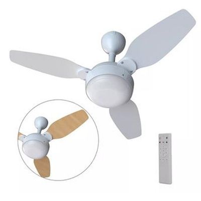 Ventilador De Teto Legacy Branco E Pinus Inverter - Ventisol Bivolt