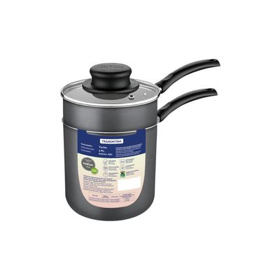 Cuscuzeira Tramontina em Alumínio com Revestimento Interno e Externo em Antiaderente Starflon Max Chumbo 10 cm 0,8 L