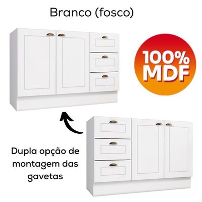 Cozinha Modulada 10 Pecas 240 Cm Ce792 Americana Henn Branco Calcare