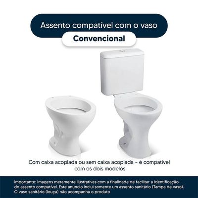 Tampa De Vaso Sanitário Oval Convencional Com Amortecedor Fundo Do Mar
