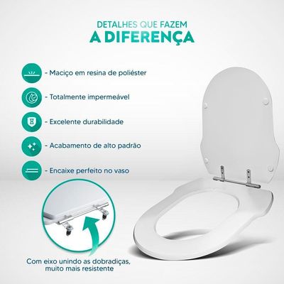 Tampa De Vaso Poliester Hampton Bege Claro Para Bacia Incepa 6lpf