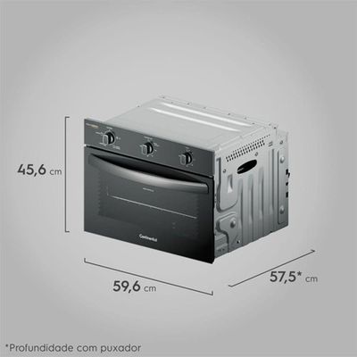 Forno Embutir Elétrico Continental 50L Limpafácil Preto 220V