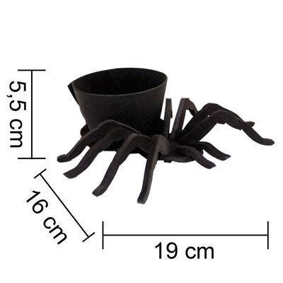 Cachepot De Halloween Aranha Em Eva - 3 Unidades