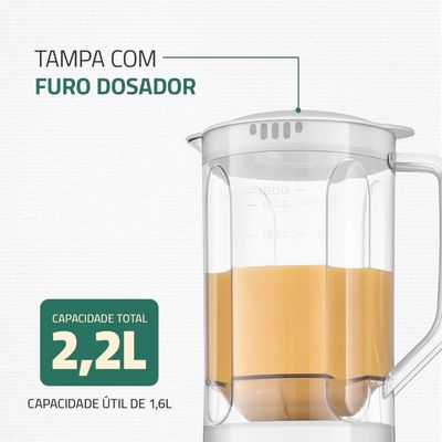 Liquidificador Mondial L97W 2 Velocidades + Pulsar 550W Branco / 110V