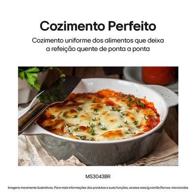 Forno Micro-Ondas LG MS3043BR com Função Manter Aquecido e Limpa Fácil Prata Prata / 110V