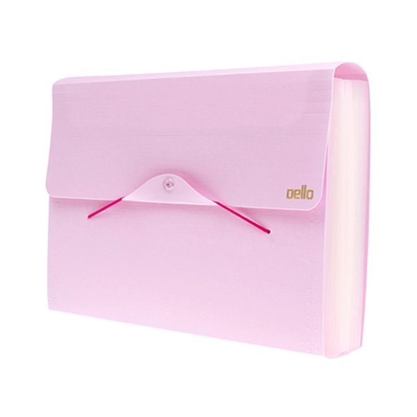 Pasta Sanfonada Dello A4 Serena 31 Divisórias Rosa Pastel 24x8x33cm Pasta Sanfonada Dello A4 Serena 31 Divisórias Rosa Pastel 24x8x33cm