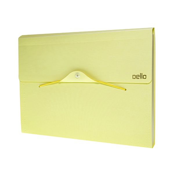 Pasta Sanfonada Dello A4 Serena 12 Divisórias Amarelo Pastel 23,6x3x33cm Pasta Sanfonada Dello A4 Serena 12 Divisórias Amarelo Pastel 23,6x3x33cm