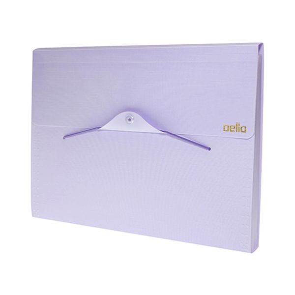Pasta Sanfonada Dello A4 Serena 12 Divisórias Lilás Pastel 23,6x3x33cm Pasta Sanfonada Dello A4 Serena 12 Divisórias Lilás Pastel 23,6x3x33cm