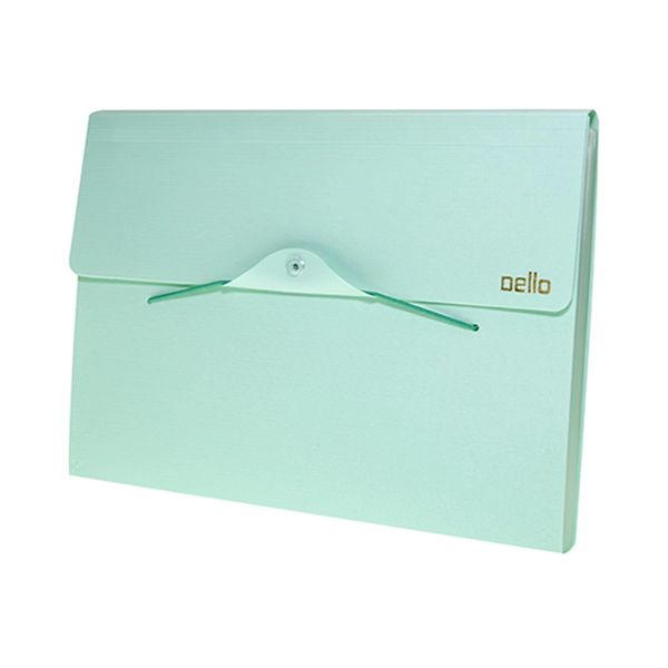 Pasta Sanfonada Dello A4 Serena 12 Divisórias Verde Pastel 23,6x3x33cm Pasta Sanfonada Dello A4 Serena 12 Divisórias Verde Pastel 23,6x3x33cm