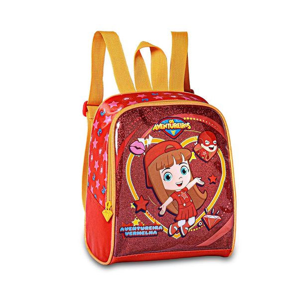 Lancheira Infantil Up Giovanna Aventureira Vermelha 9