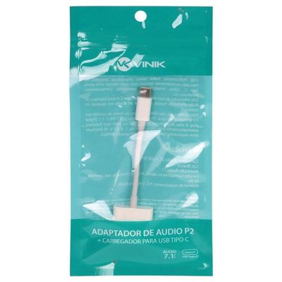 Adaptador De Audio P2 + Carregador Para Usb Tipo C -