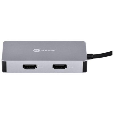 Hub Usb Tipo C / Type C 5 Em 1 Com 2 Hdmi + Vga + Usb...