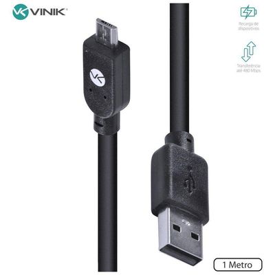 Cabo Usb X Micro Usb B 2.0 1m Preto Musb-1