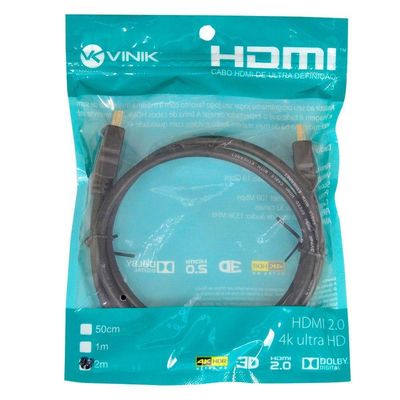 Cabo Hdmi 2.0 4k 3d 2m H20-2