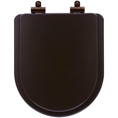 Tampa De Vaso Poliéster Com Fechamento Lento Link-lk Marrom Fosco Para Louça Deca Com Ferragem Marrom