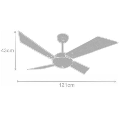 Ventilador Tecno Off Branco 220V E Controle Remoto 220V