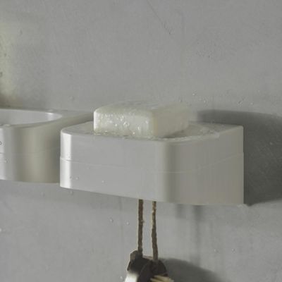Conjunto Saboneteira e Dispenser de Sabonete Liquido 500ml Bege Eleve Ou