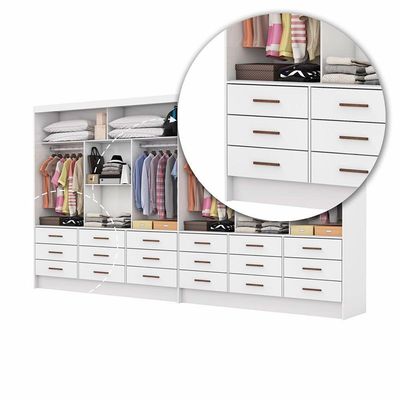 Closet Sevilha 6 Portas Casal Duplo Plus Carioca Branco