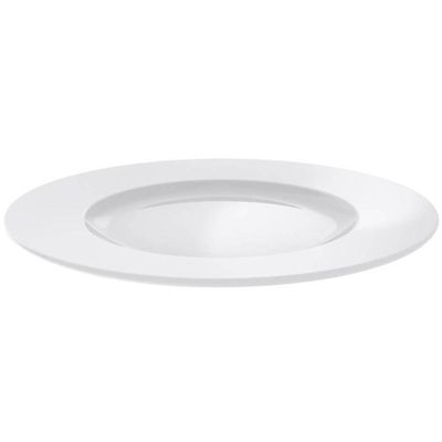Jogo 6 Pratos Branco Tramontina de Porcelana 28cm Raso Mesa Posta Maria Augusta