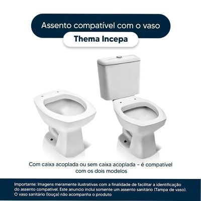 Tampa De Vaso Acrilico Thema Cinza Para Bacia Incepa 6lpf